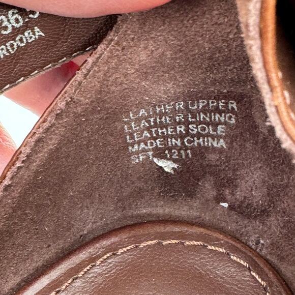 Brian Atwood Cordoba Heels Brown Leather Size 6.5 Heel 5" - Picture 4 of 5